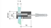 Abstandhalter 10.5mm Durchmesser farblos eloxiert 