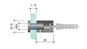 Abstandhalter 14mm Durchmesser farblos eloxiert 