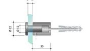 Abstandhalter 22mm Durchmesser farblos eloxiert 