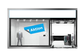 Schaufenster Werbefolie ablösbar bestellen