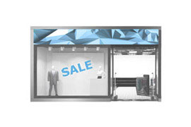 Schaufenster Beschriftung