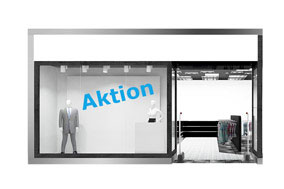 Folienbuchstaben für Schaufenster Beschriftung bestellen